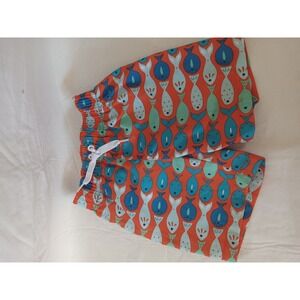 Nursery Rhyme Play Orange Fish Print Swim Trunks Shorts Boys 18M